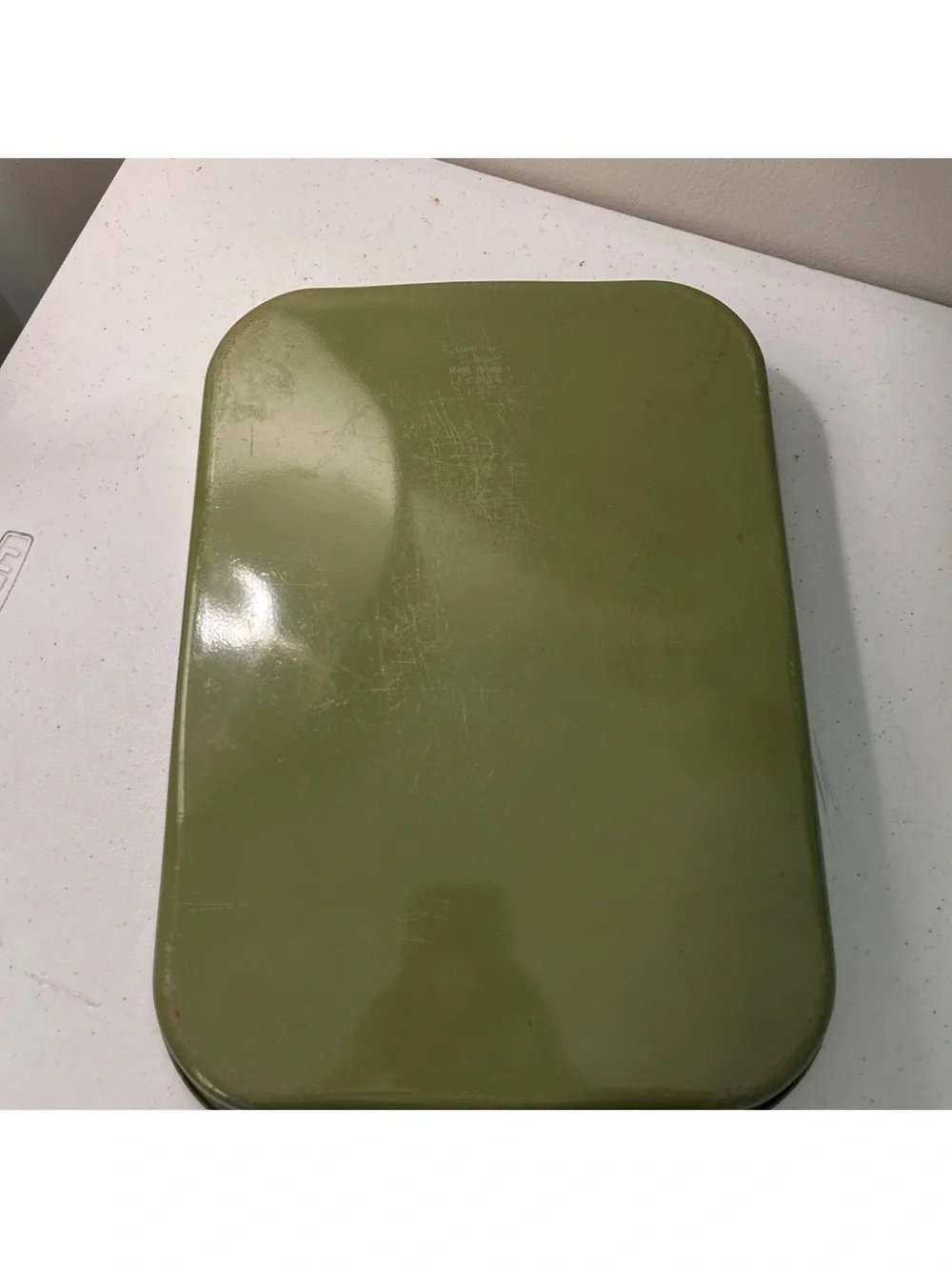 Vintage West Bend 9x13 Cake Baking Pan Aluminum USA Avocado Green RARE
